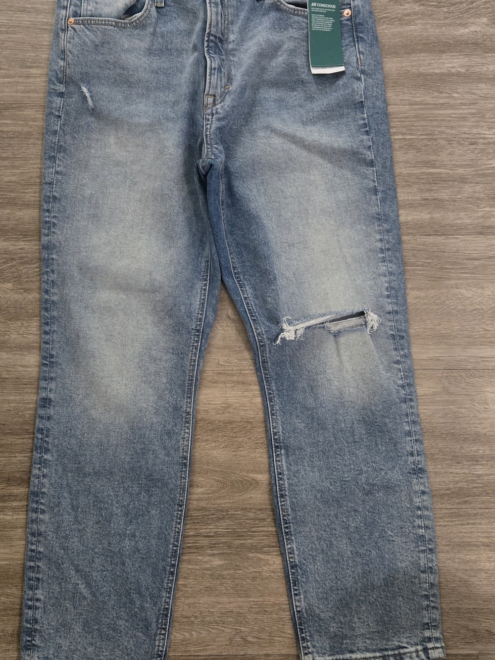 H&M Vintage Slim High Waist Distressed Jeans Size 10 NWT